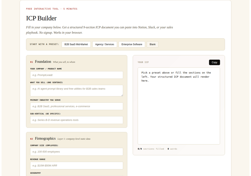 Free ICP Builder