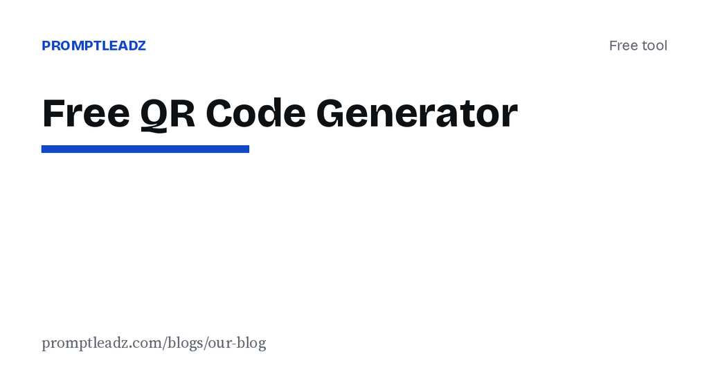 Free QR Code Generator