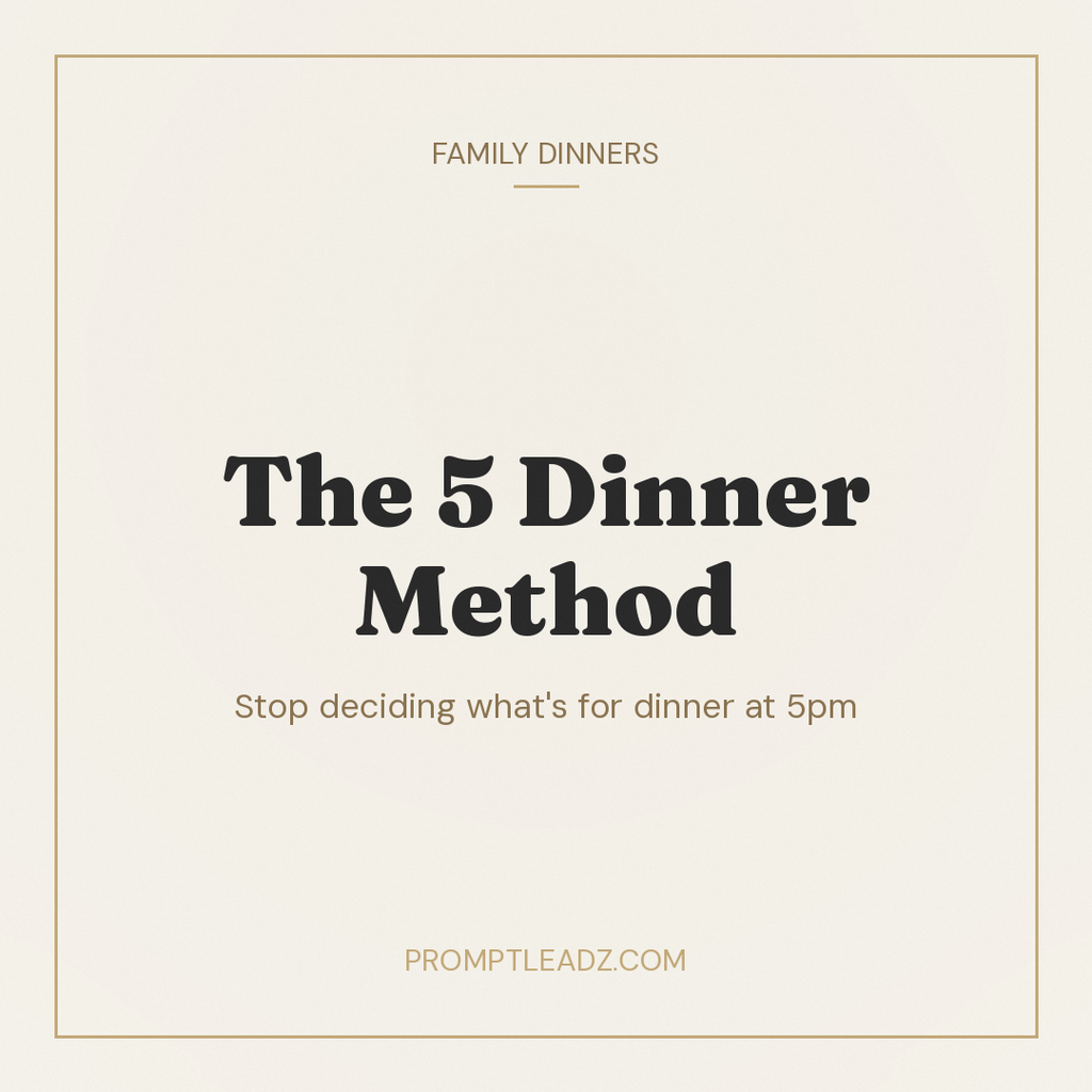 Weeknight Meal Planning for Families: The 5 Dinner Method
