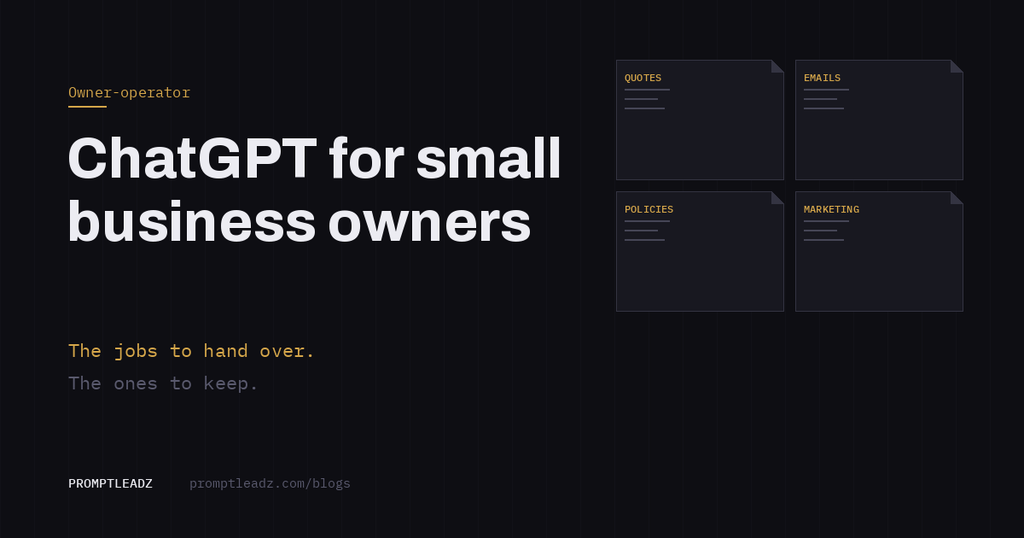 ChatGPT for small business owners: the jobs to hand over and the ones to keep