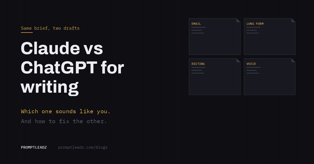 Claude vs ChatGPT for writing: which sounds like you, and how to fix the other
