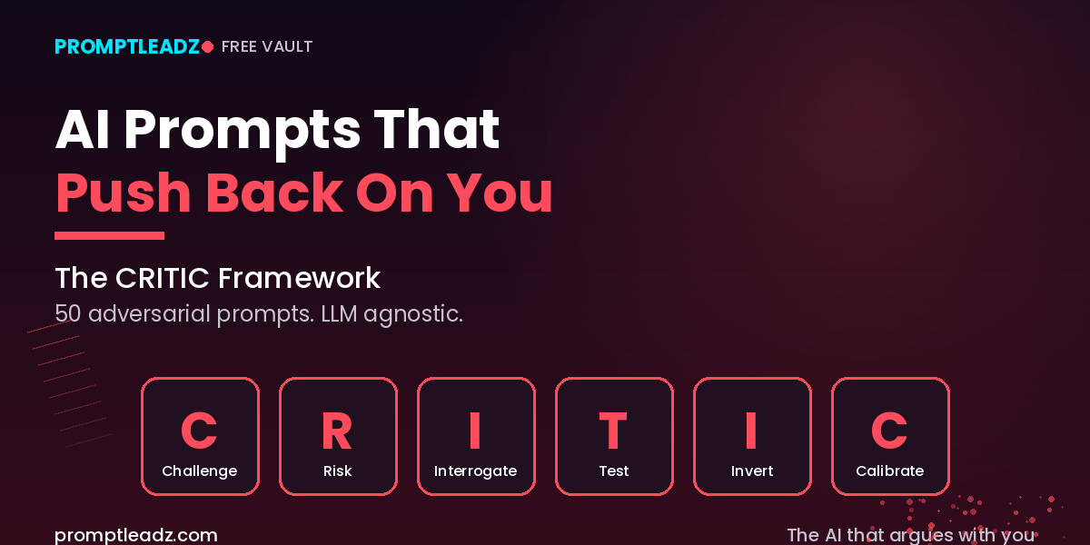 The CRITIC Framework: 50 Free AI Prompts That Make ChatGPT, Claude, and ...