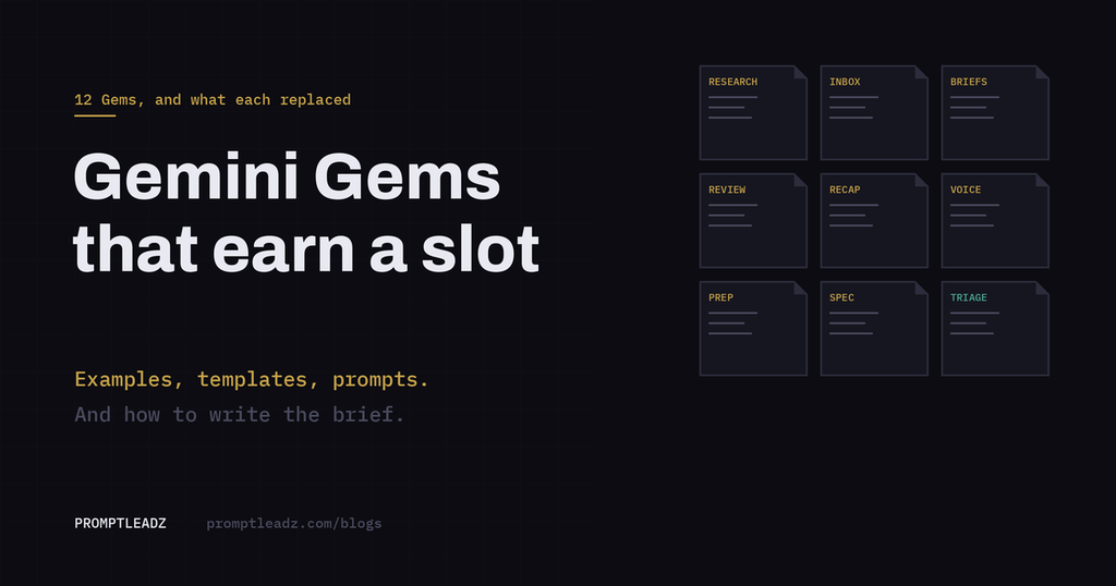Gemini Gems that earn a slot: 12 examples you can paste
