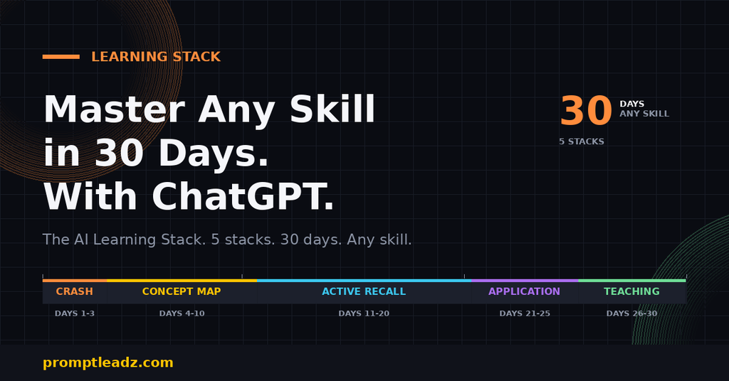 The AI Learning Stack: How to Master Any Skill in 30 Days With ChatGPT