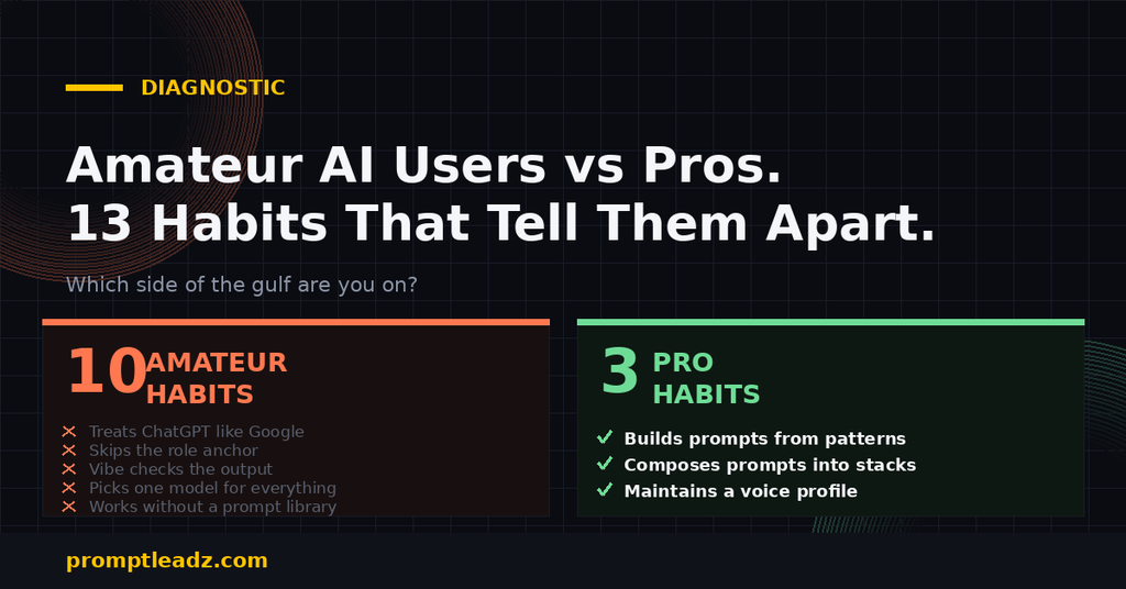 10 Things Amateur AI Users Do (And the 3 Things Pros Do Instead)