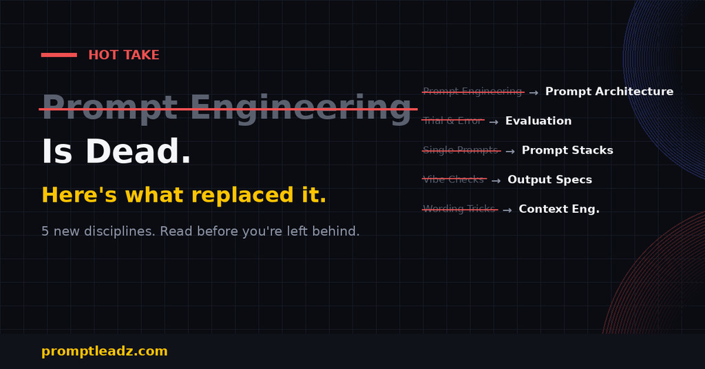 Prompt Engineering Is Dead. Here's What Actually Works in 2026.