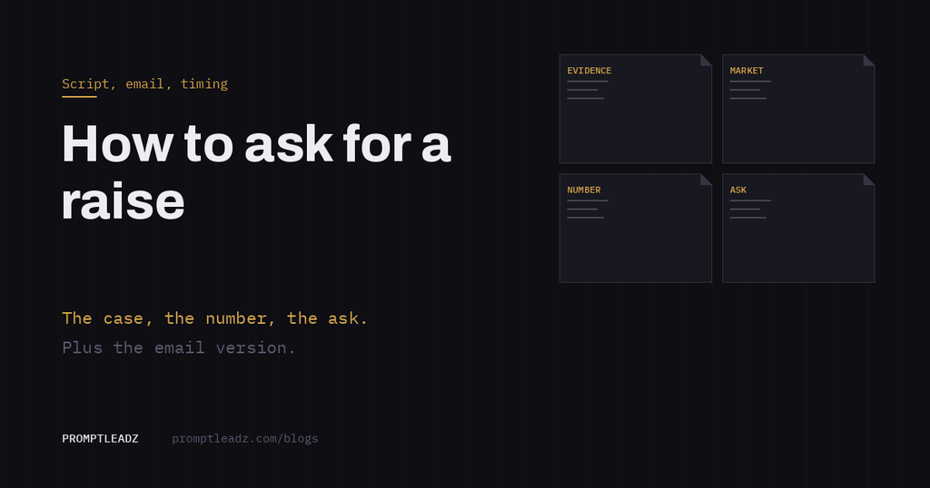 How to ask for a raise: the case, the number, and the email