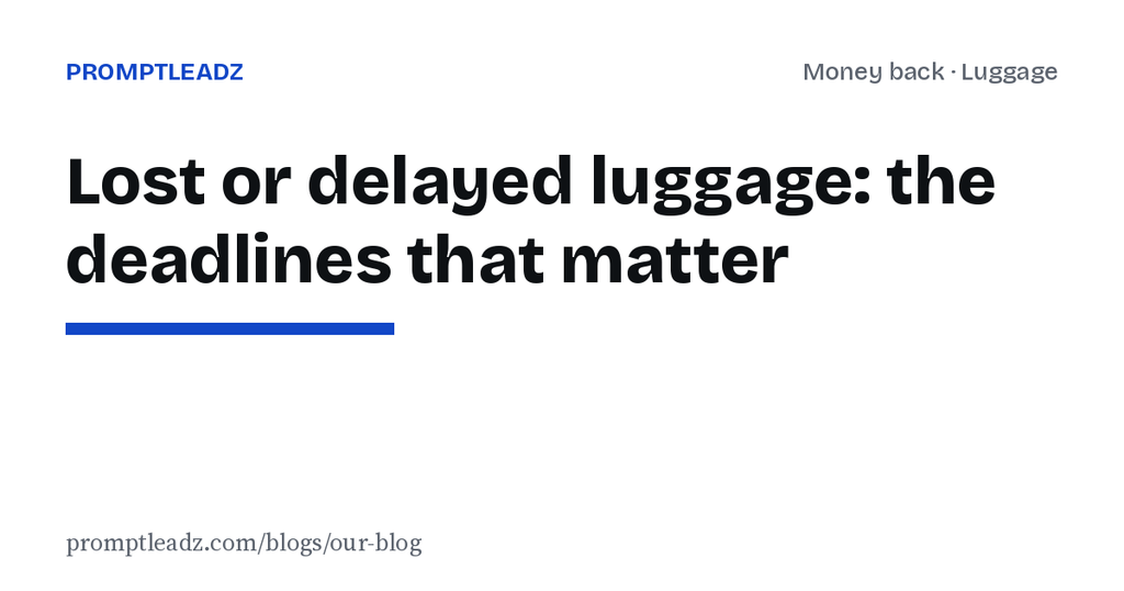 Lost, delayed or damaged luggage: the deadlines and how to claim