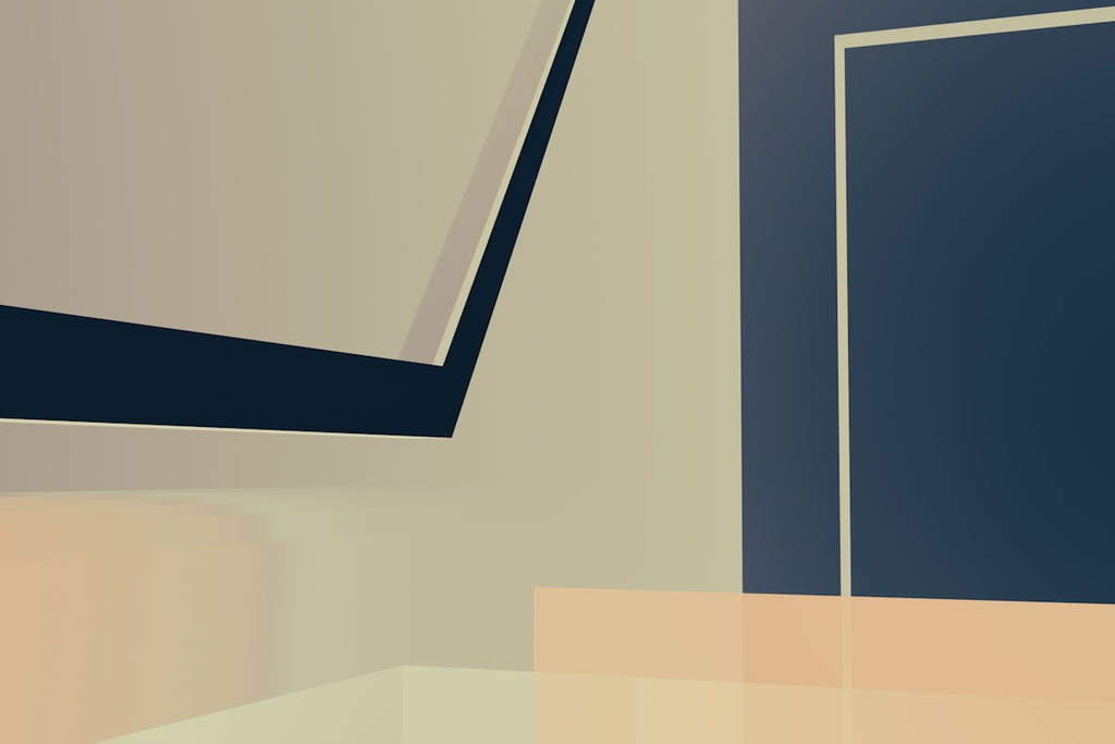 A room with a door and a window