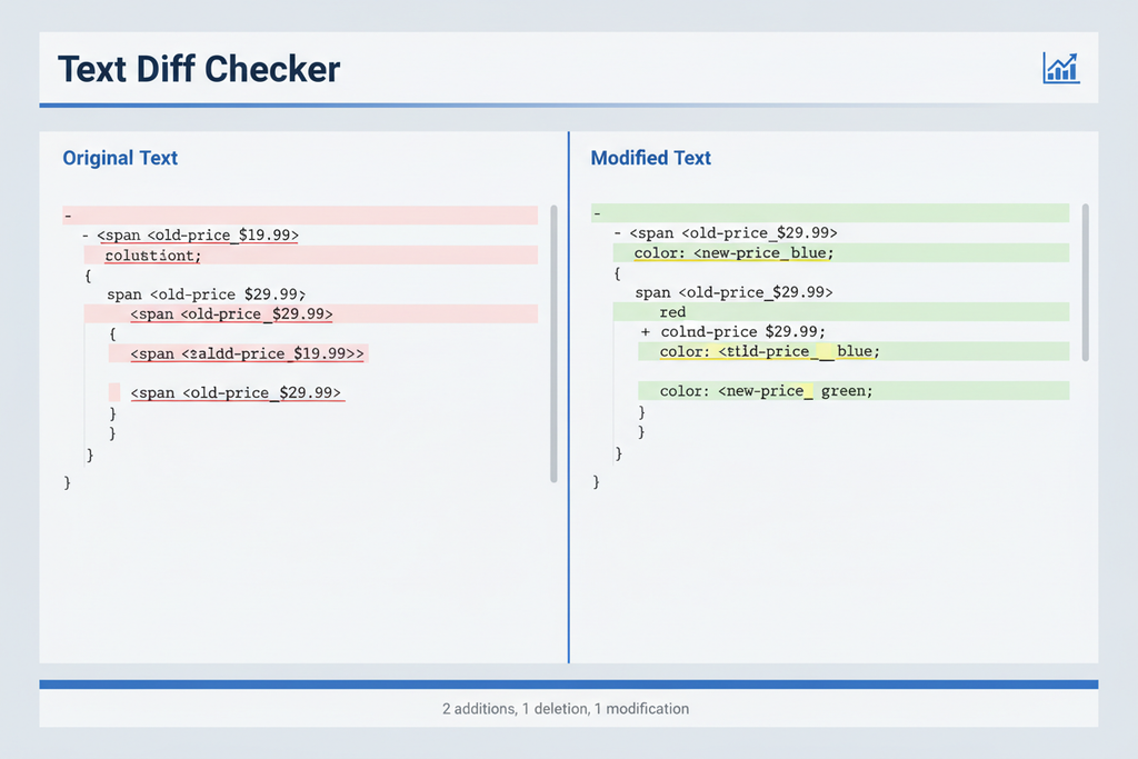 Gratis 📊 Pemeriksa Perbedaan Teks