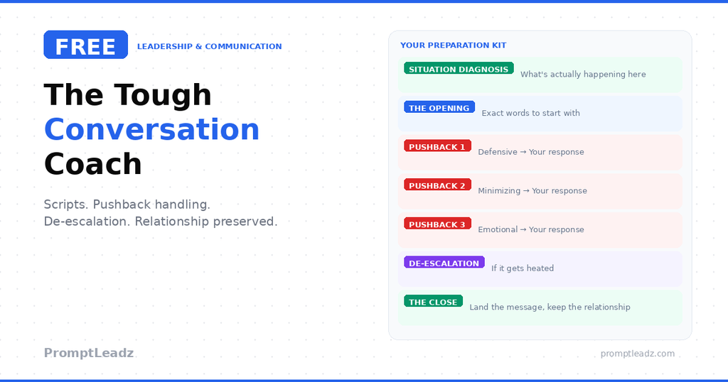 FREE Tough Conversation Coach AI Agent