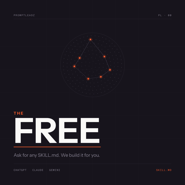 FREE — Ask for any SKILL.md. We build it for you. PromptLeadz.