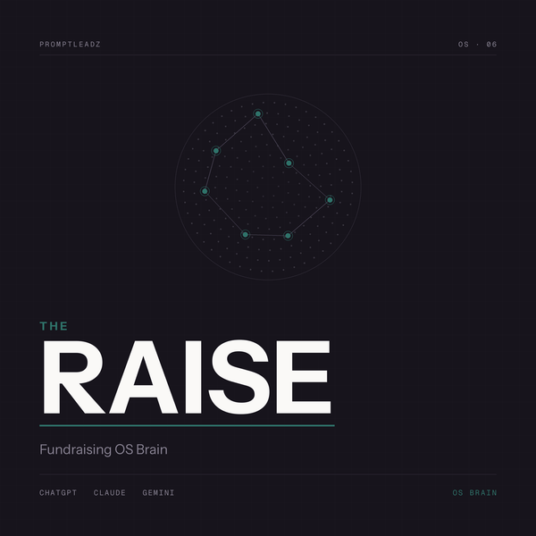 THE RAISE — Fundraising OS Brain. PromptLeadz.