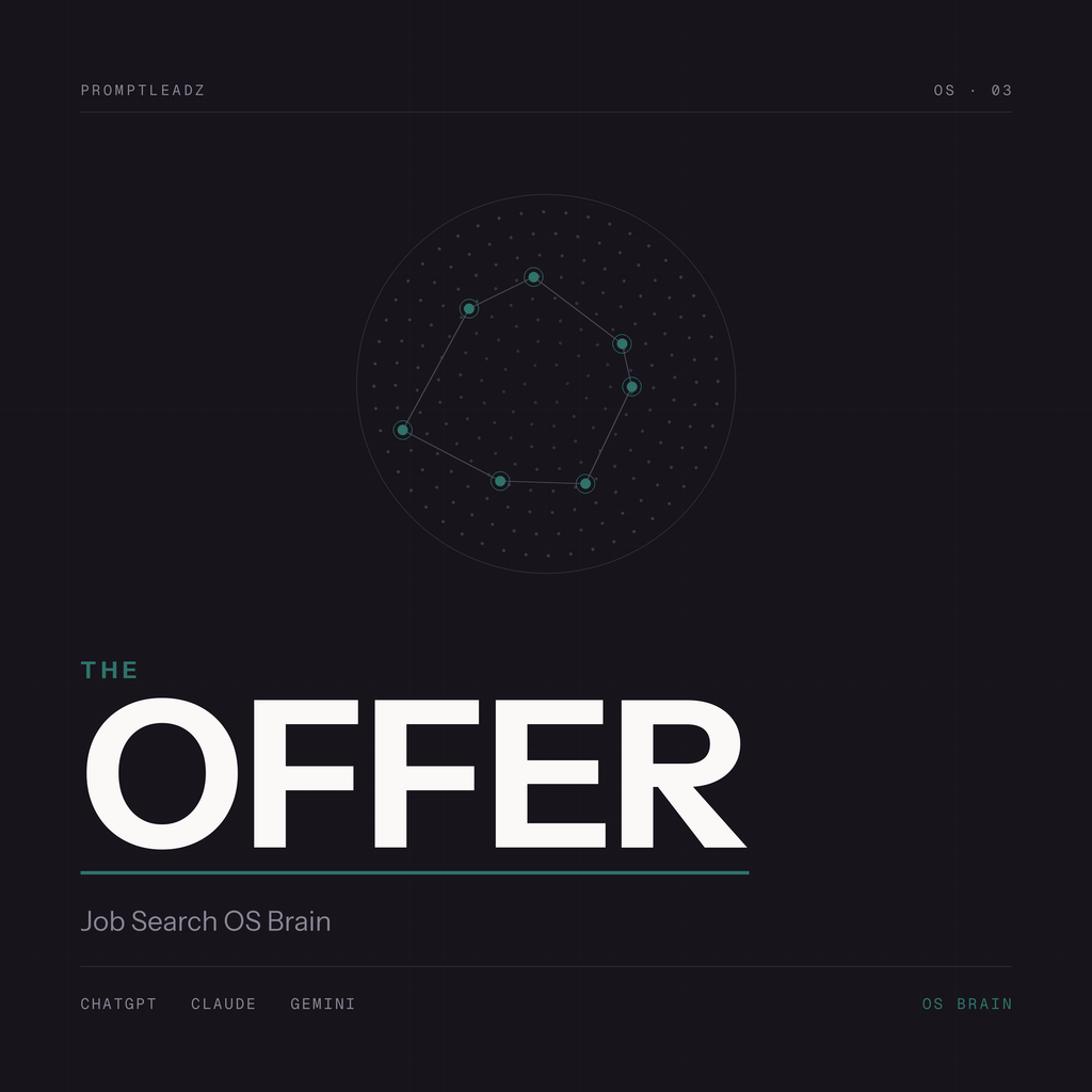 THE OFFER — Job Search OS Brain. PromptLeadz.