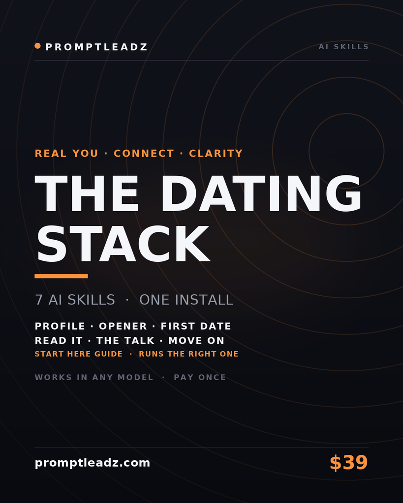 The Dating Stack — seven AI skills, one install