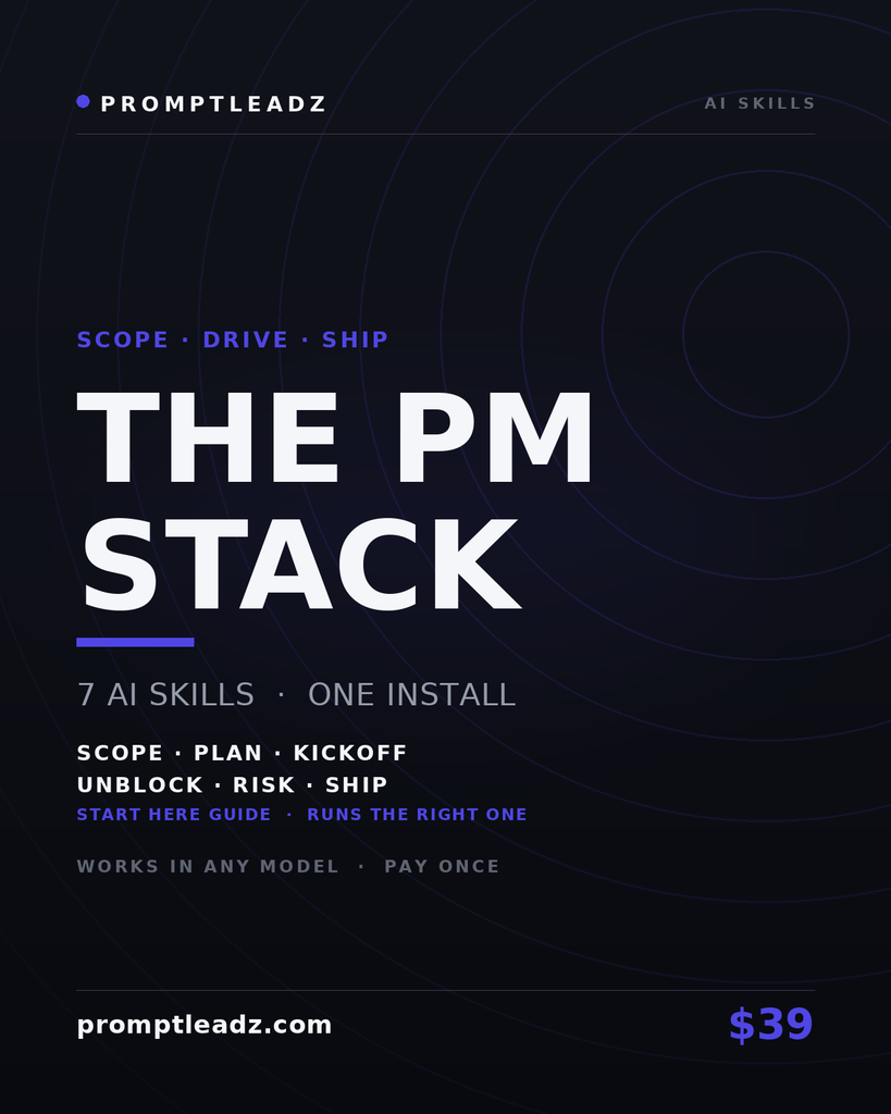 The PM Stack — seven AI skills, one install