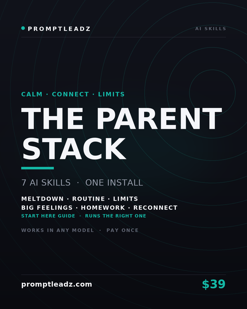 The Parent Stack — seven AI skills, one install
