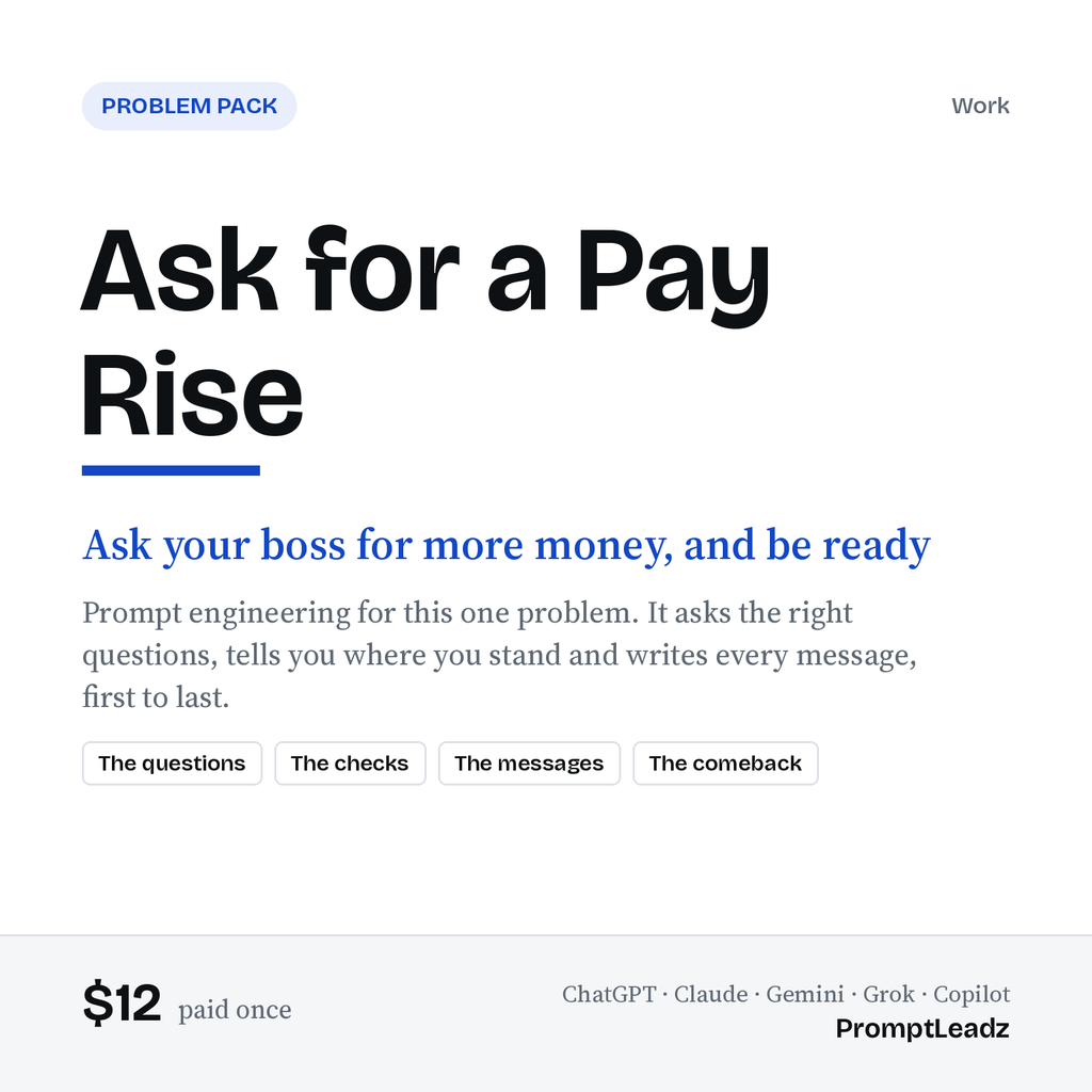 Ask for a Pay Rise: Problem Pack cover