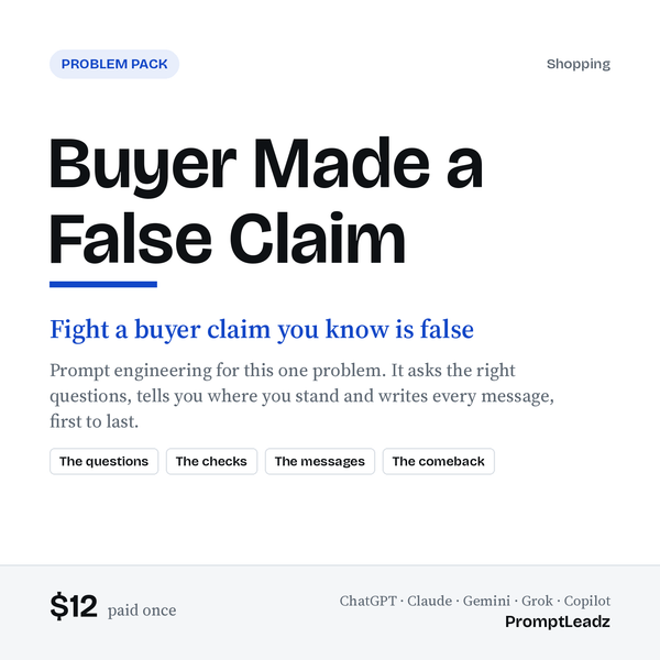 Buyer Made a False Claim