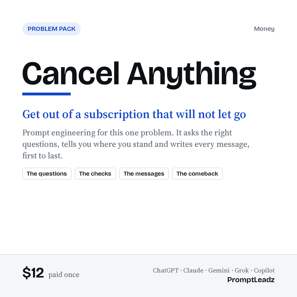 Cancel Anything: Problem Pack cover