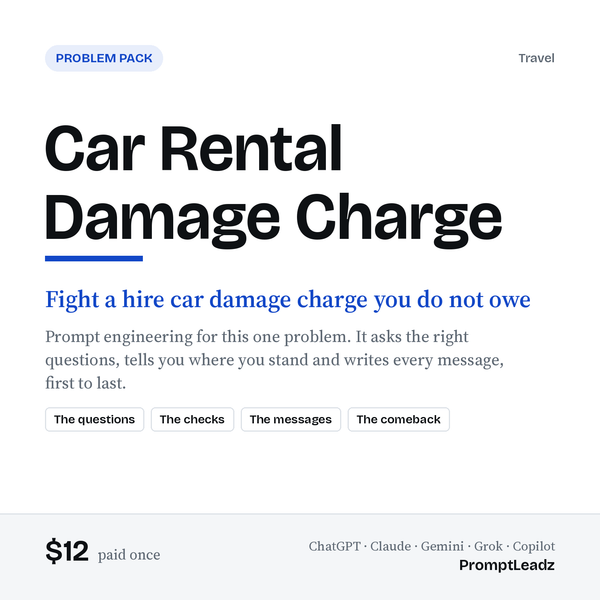 Car Rental Damage Charge