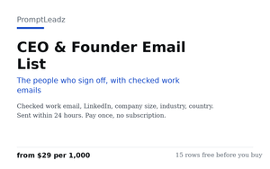 CEO & Founder Email List