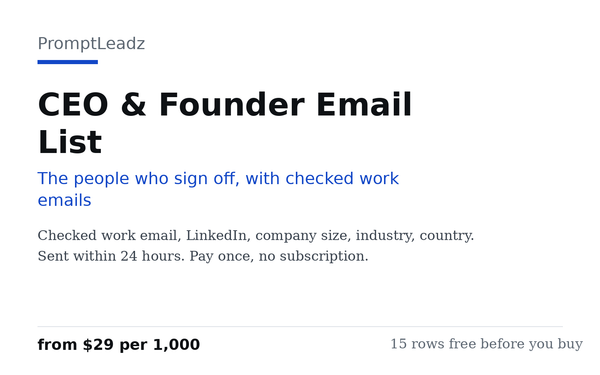 CEO & Founder Email List