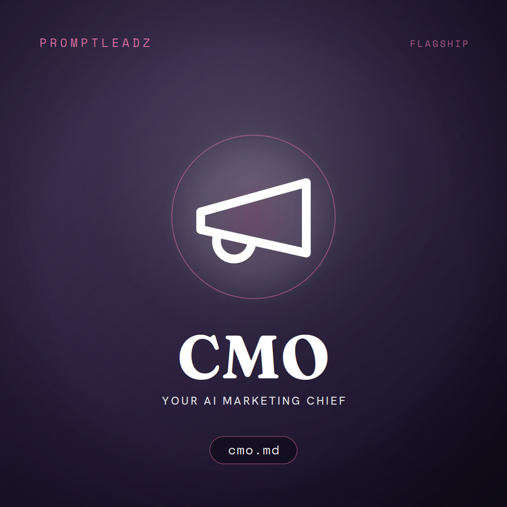 CMO, your AI marketing chief, a PromptLeadz assistant