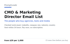 CMO & Marketing Director Email List