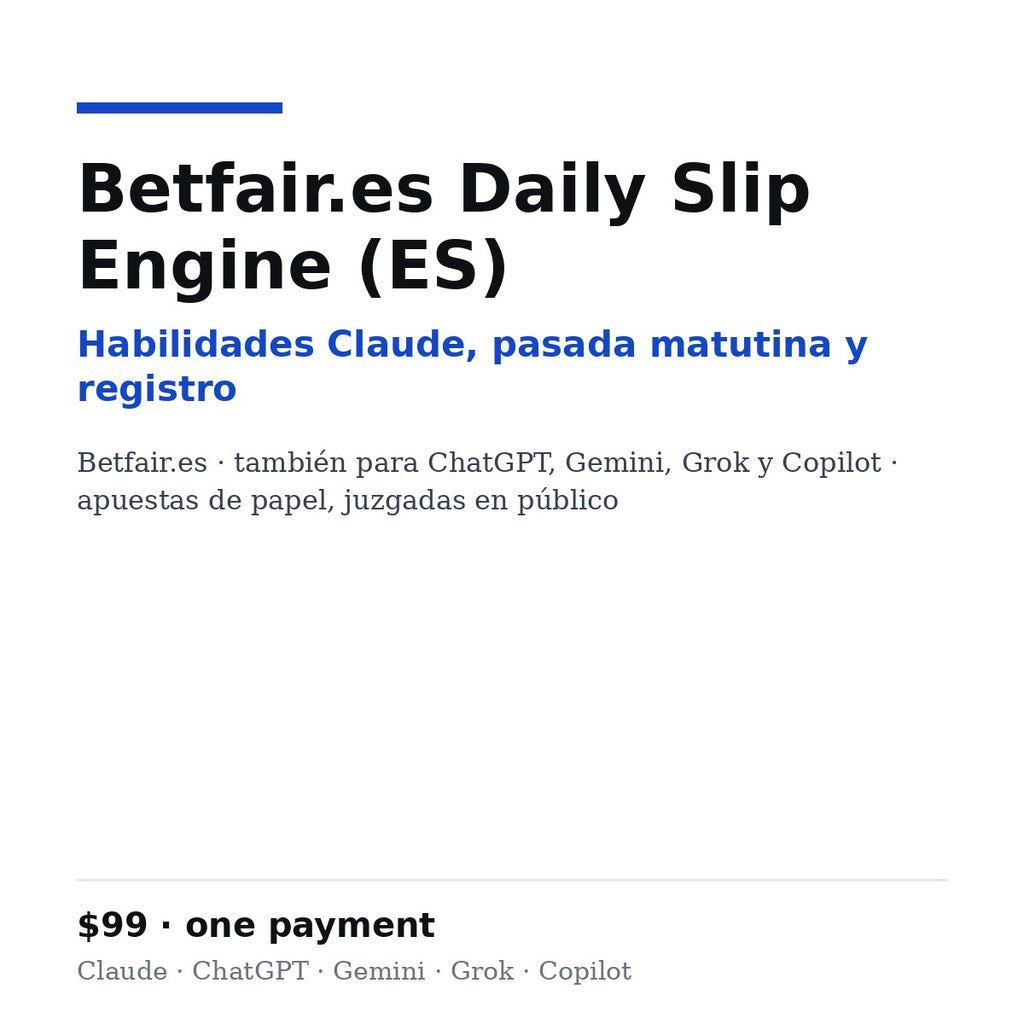 Betfair.es Daily Slip Engine ES cover
