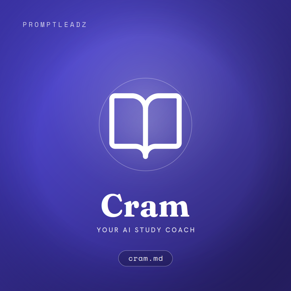 Cram, your AI study coach, a PromptLeadz assistant