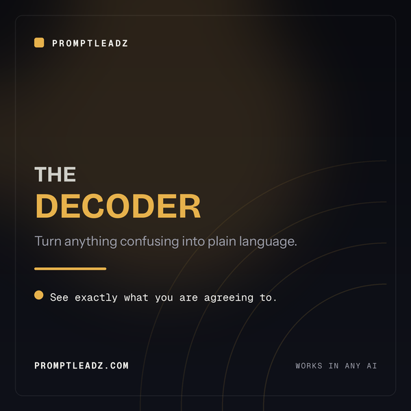 The Decoder, a PromptLeadz reasoning engine