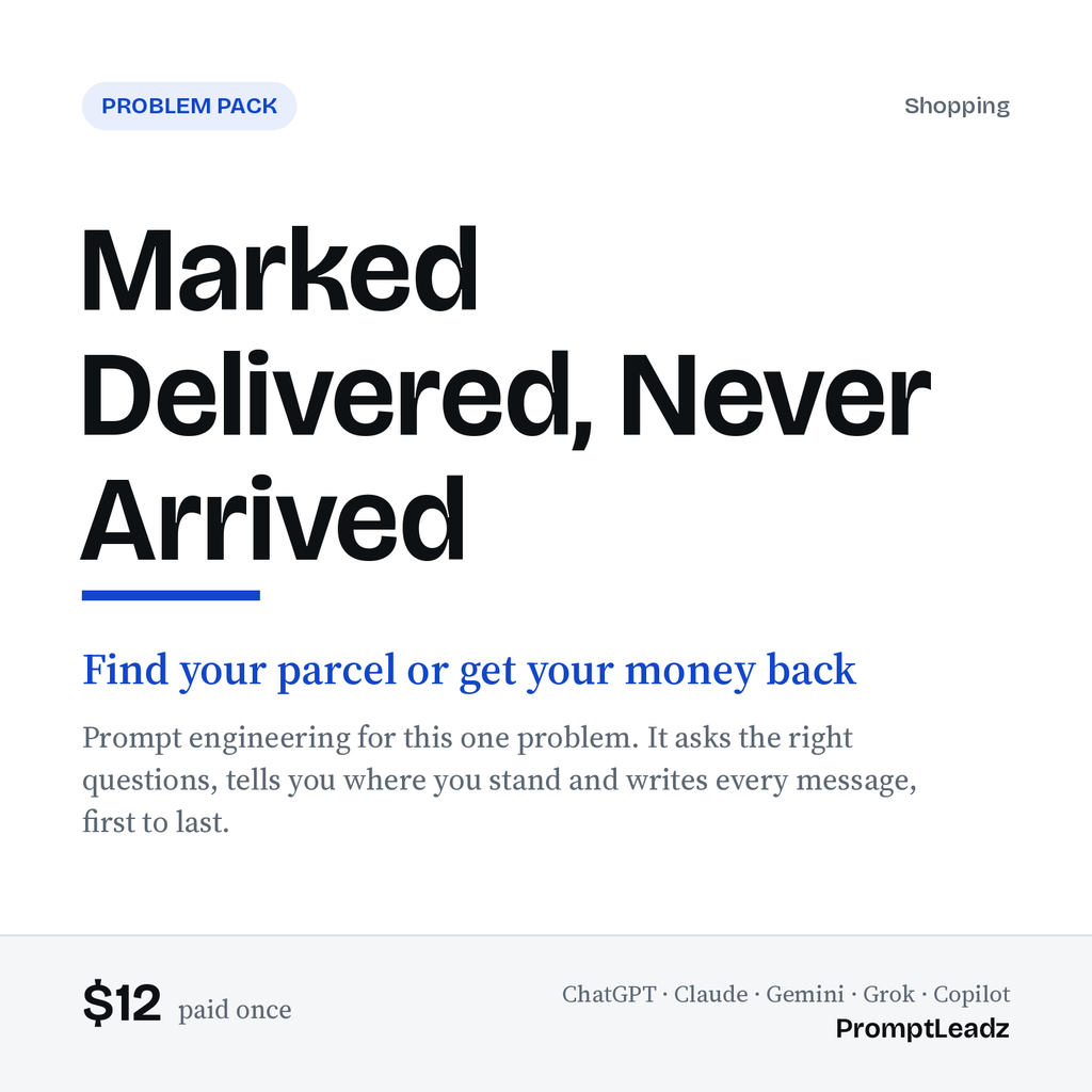 Marked Delivered, Never Arrived: Problem Pack cover