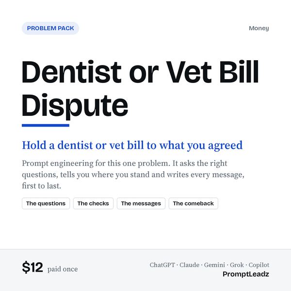 Dentist or Vet Bill Dispute