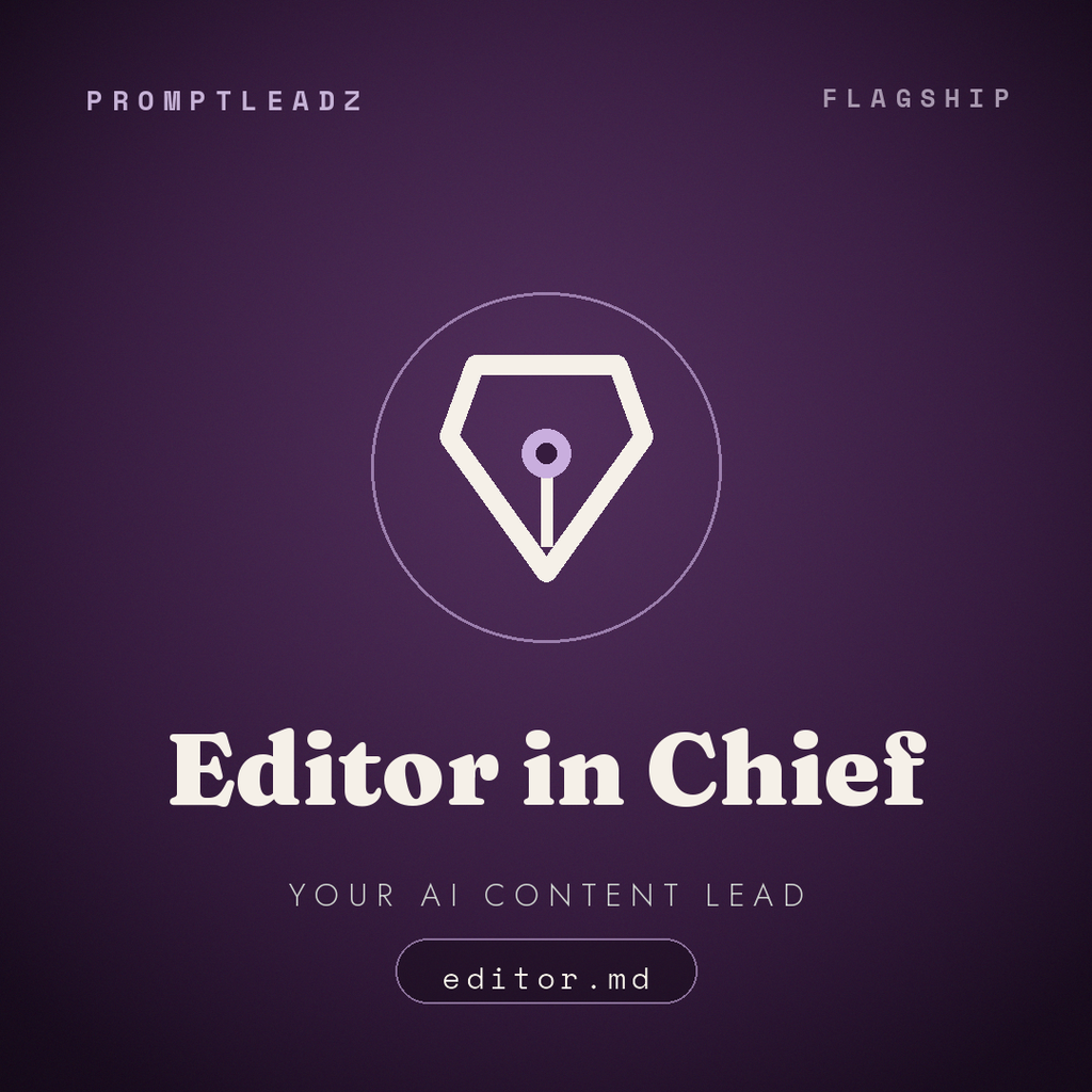 Editor in Chief. Your AI content lead. editor.md