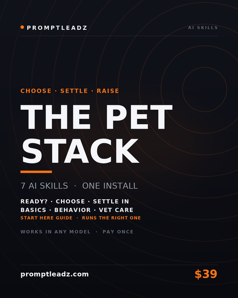 The Pet Stack — seven AI skills, one install