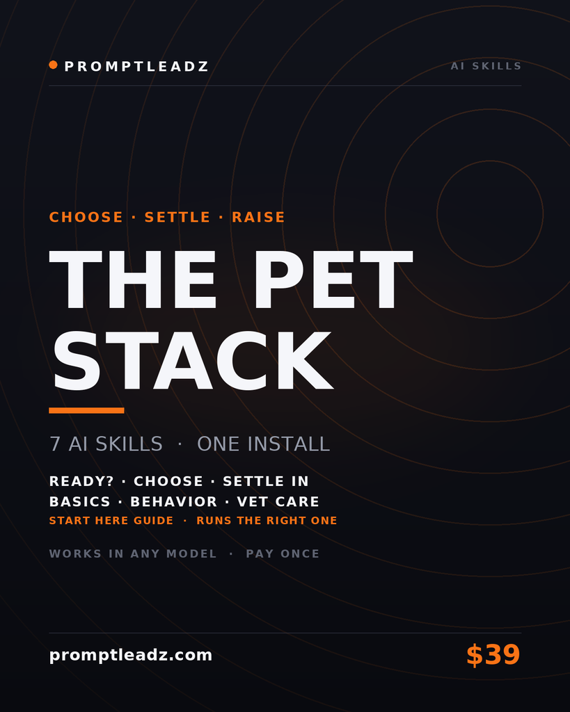 The Pet Stack — seven AI skills, one install