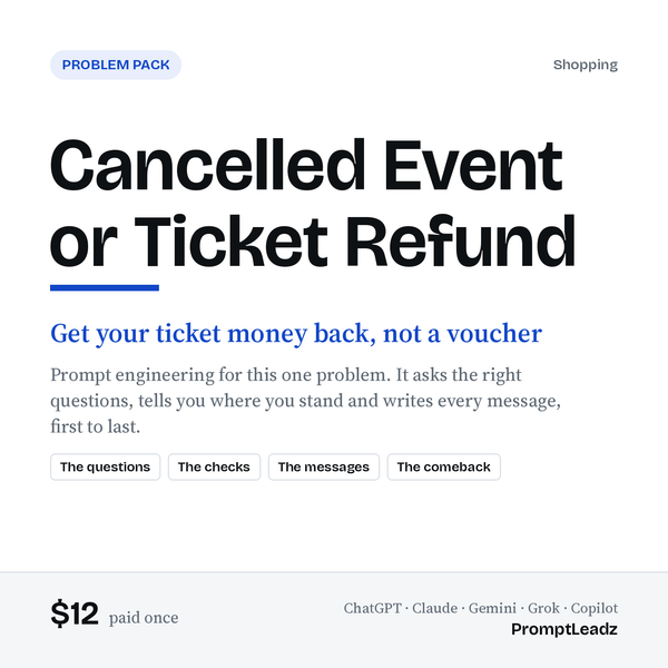Cancelled Event or Ticket Refund