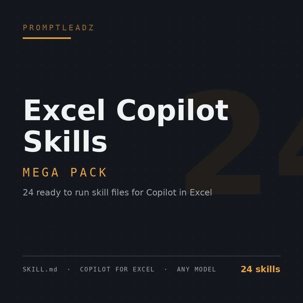 Excel Copilot Skills Mega Pack cover