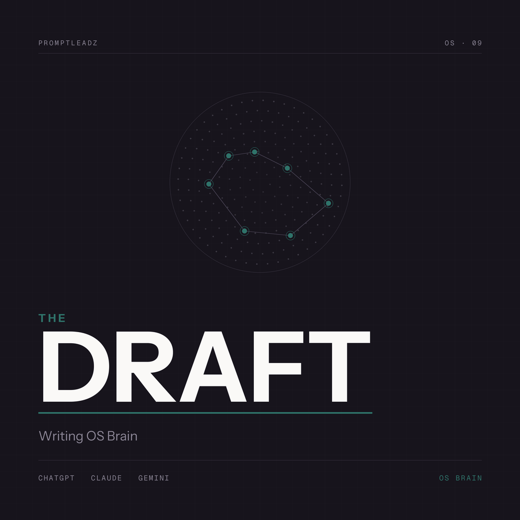 THE DRAFT — Writing OS Brain. PromptLeadz.