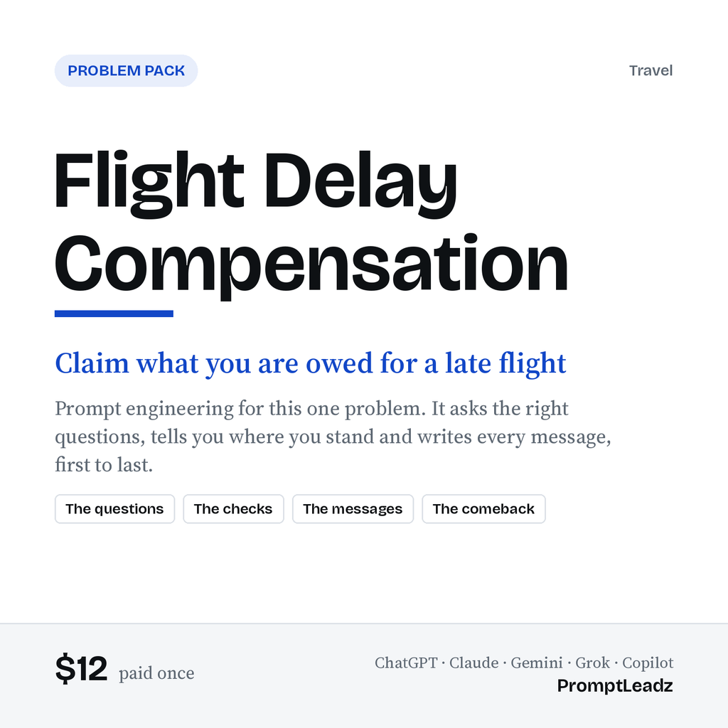 Flight Delay Compensation: Problem Pack cover