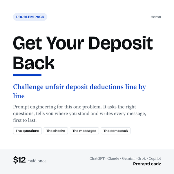 Get Your Deposit Back