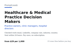 Healthcare & Medical Practice Decision Makers