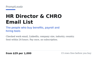 HR Director & CHRO Email List