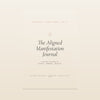 The Aligned Manifestation Journal cover, cream and terracotta, italic serif title