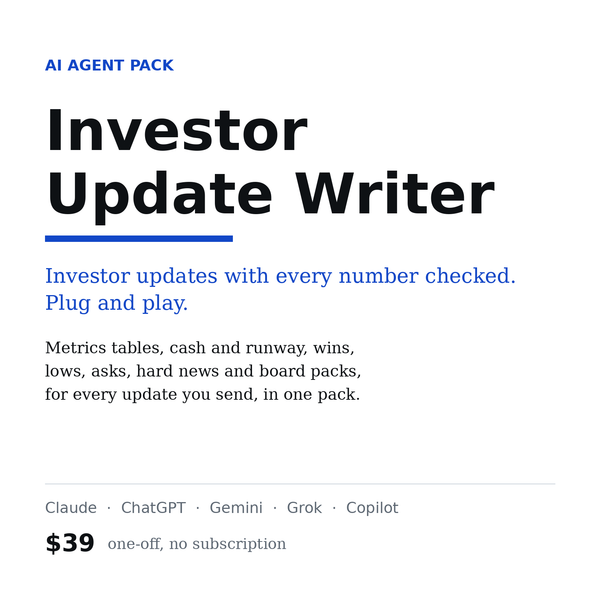Investor Update Writer