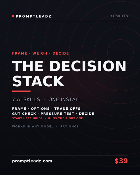 The Decision Stack — seven AI skills, one install