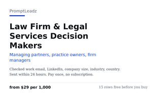 Law Firm & Legal Services Decision Makers