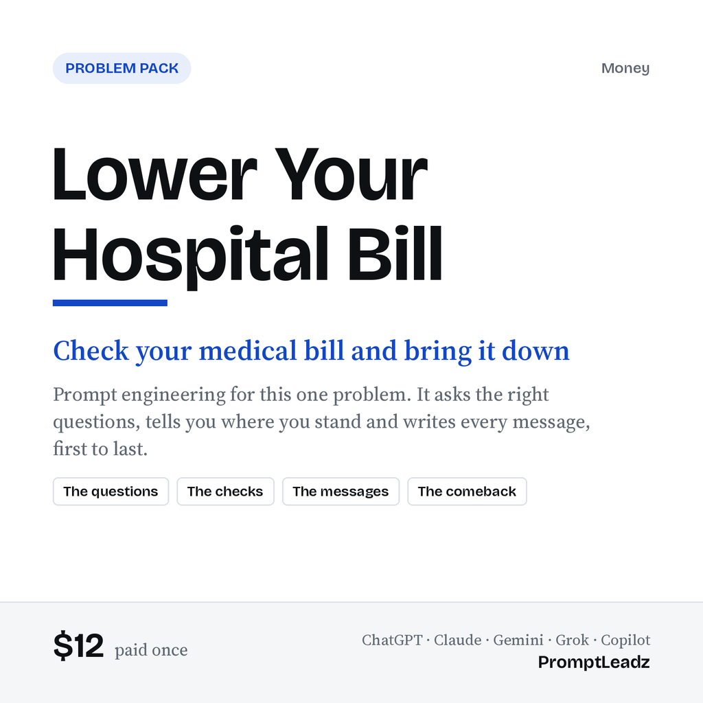 Lower Your Hospital Bill: Problem Pack cover