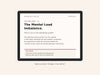 Tablet view of Fracture Point 01 Mental Load Imbalance with Self Check callout. 50 page methodology.